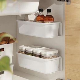 Kitchen Storage Easy To Install Practical Sliding Pull-out Base Cabinet PP Drawers Wall-mounted For Bar