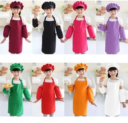 NEW Kids Aprons Cooking Baking Art Painting Kids 10 colors Kitchen Dining Bib Children Aprons Kids Aprons2501257