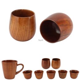 Mugs Wooden Cups Natural Jujube Handmade Breakfast Beer Cup High Quality Wooden Cup Mug Breakfast Beer Milk Drinkware Product YQ240109