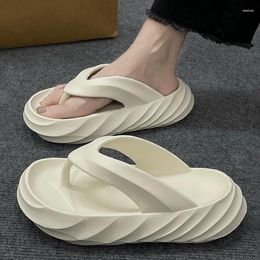 Slippers Women'S Fashion Flip Flop Thick Bottom 4.0cm Soft Eva Platform Slides Indoor Outdoor Korean Sandals Summer Shoes