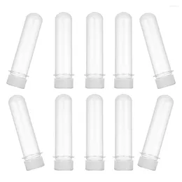 Storage Bottles 10 Pcs Bottled Candy Tube Clear Test Tubes With Lids Plastic Caps Sample Reusable