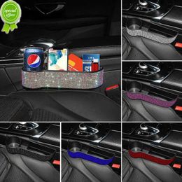 Decorations New Car Seat Gap Crevice Storage Box Crystal Drink Cup Gap Holder Organiser Phone Cup Bottle Bracket Bling Car Accessories for Wom