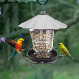 Other Bird Supplies Feeder Large Capacity Hummingbird Plastic BPA Free Visible Food Containe Anti-rust Hanging Tray For Tree