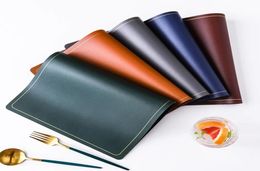 Placemat PU Leather Dining Table Mats Waterproof Washable Placemats Stain Heat Resistant Pads for Kitchen1178069