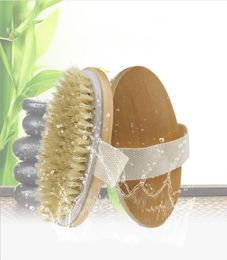 Wooden Oval Bath Brush Dry Skin Body Natural Health Soft Bristle Massage Shower Bristle SPA Without Handle8236457