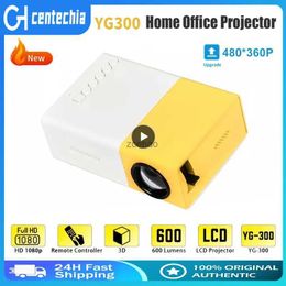 Projectors New YG300 Mini 1080P LED Projector Yg300 Upgraded Version 600 Lumen 320x240P HDMI-compatible USB Audio Home Media Player BeamerL240105