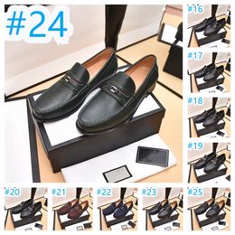 28 Model Classic Crocodile Pattern Business Flat Shoes Men Designer Formal Dress Leather Shoes Men's Loafers Christmas Party Shoes