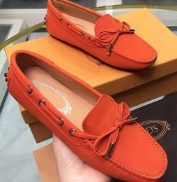 Summer Italian Imported Genuine Leather Women's Shoes New Deerskin Bean Shoes Comfort Slip-on shoe Shoes for Driving