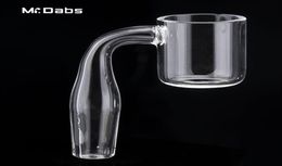 Mrdabs Quartz Thermal Banger Smoking Accessories with Polished Joint 25mm Outer Diameter Qtz Banger with Flat Bowl for Oil Rigs G8291405