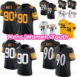 George Pickens TJ Watt Kenny Pickett Football Jerseys Mason Rudolph Joey Porter Jr Najee Harris Troy Polamalu Minkah Fitzpatrick Pat Freiermuth Cameron Heyward 90