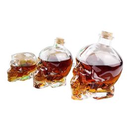 Wine Glasses Crystal Glass Skull Head Shot Transparent Champagne Cocktails Beer Coffee Wine Bottle Cups Set Drinking Containers Tequila Cup YQ240109