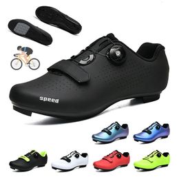 Road Bicycle Shoes Men Cycling Sneaker Mtb Clits Route Cleat Dirt Bike Speed Flat Sports Racing Women Spd Pedal Shoes 240109