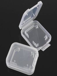Memory Card Case Transparent SD MemoryCard boxes Plastic Storage Retail Package BoxTFlash TFCard Packing Storage Cases2659444
