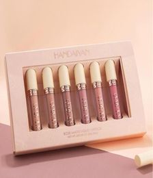 HANDAIYAN 6 Colorsbox lip gloss Matte Liquid Lipstick Kit Makeup Set Matt Nude Velvet Lips Cosmetics Tint Lipgloss Waterproof7851081