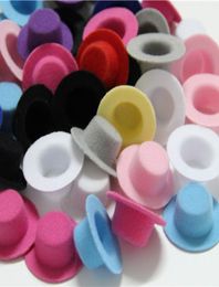 100pcslot Hen Party Felt Mini Top Hat Hair Fascinator Base DIY Mini hat 4cm BJD Doll2509421