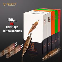 100pcs Mixed Sizes EZ V-Select Cartridge Tattoo Needle kits RL RS M1 CM Disposable Tattoo Needles Kits for Rotary Tattoo Pen 240108