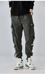 Men's Pants Workwear For Youth Trendy Brand Leggings Casual Student Korean Version Cropped Sports