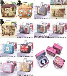 Retro Luggage Lashes suitcase False Eyelashes Box 3D Mink Eyelashes Case Mink Lashes Package Lash Boxes Gifts Packaging Box Iron B9180436