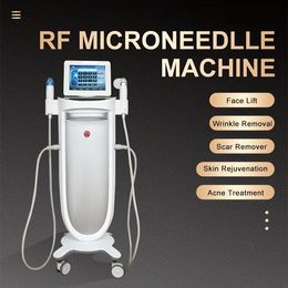 Fractional Rf Skin Tightening Salon Equipment Micro Needling Machine For Stretch Marks Removal Rf Microneedling 2 Handles