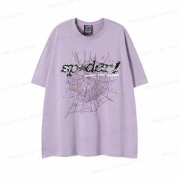 designer tees spider t shirt pink purple Young Thug sp5der Sweatshirt 555 shirt men women Hip Hop web jacket Sweatshirt Spider sp5 tshirt High quality CRJH