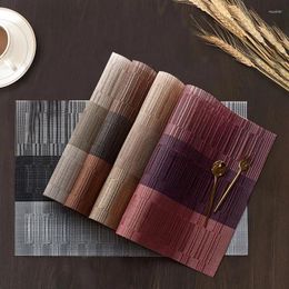 Table Mats Western Mat Woven Waterproof And Heat Insulation Horizontal Striped