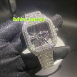 Hot selling Brand Mechanical Watch Iced Out VVS Moissanite Mechanical Watch