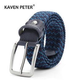 Men Elastic Belt Striped Women Stretch For Unisex Knitted Braided Long Extend 160 CM Factory Directly Price 240109