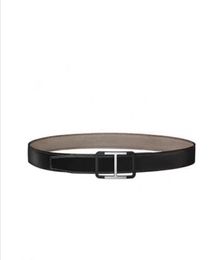 Classics Men Belts Designer Mens and woman fashion Togo leather classic reversible belt black brown H gold silver buckles 38cm HT0125