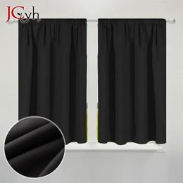 Modern Short Blackout Curtains for Kids Bedroom Living Room Occultant Curtain in the Kitchen Rideaux Insulated Cortinas Screen 240109