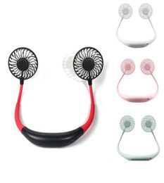 Portable Fan Hand Personal Mini Fan USB Rechargeable Neck Fan 360 Degree Adjustment Head Hanging Neck Fans For Travel Outdoor2206006