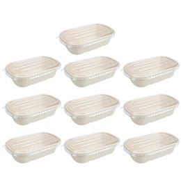 Containers Boxes Go Disposable Food To Box Paper Take Out Lunch Container Salad Packing School Trays Takeout Lids Plates Plastic 240108