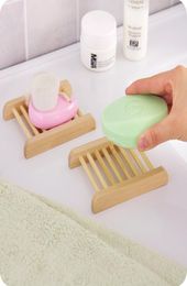 Bathroom Wooden Soap Case Holder Sink Deck Bathtub Shower Dish Rectangular Hand Craft Natural Wooden Holder for Sponges Scrubb9218542