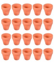 20Pcs Small Mini Terracotta Pot Clay Ceramic Pottery Planter Cactus Flower Pots Succulent Nursery Pots Great For Plants Crafts Y205915241