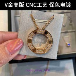 Car tires's Necklace for women and men online store Gold High Edition Full Sky Star Big Cake Women Plated with 18K Rose Advanced Fashion Light With Original Box