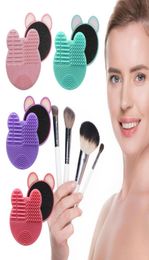 Silicone Makeup Brush Cleaner Pad Quick Washing Box Sponge and Mat Cosmetic brushes Clean Scrubber Foundation Cleaning Make up Too1331944