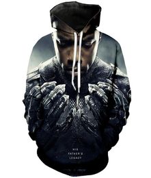 whole MenWomen Brand Movie Black Panther 3D Printing Fashion Hoodie Spring and Autumn Sweatshirt S5XL4067462