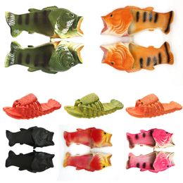 kids and adult Salted Fish Slippers Funny Fish Mouth Fish Shape Trend Same Style for Men and Women Lobster Funny Summer New Internet Celebrity Creative Funny 24-47