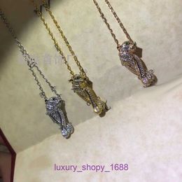Fashion Designer Car tires's Classic Necklace Women's High Edition Card Gold Shy Leopard Jewelry Popular Luxury Unique Head with Diamond With Original Box