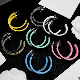 Multicolour Charm earrings designer earrings for Woman 925 silver needle earrings Brass Fashion Jewelry Supply