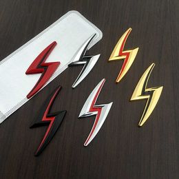 3D Chrome Lightning S Emblem Badge Flash ABS Refitting Cool Auto Exterior Stickers Decal Car Styling Accessories