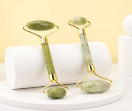 Facial Massage Jade Roller Double Head Massages Face Neck Massager Natural Jades Beauty Health Prevent Wrinkles Massage Rollers BH2672569