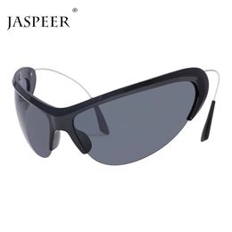 Vintage Cat Eye Oversized Sunglasses y2k Men Fashion Outdoor Metal Frame Sports Driving Mirror Goggles Shades UV400 240109