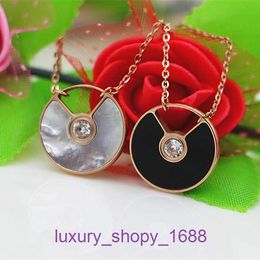 Top Quality Car tires's necklace For women online store jewelry half open color diamond titanium steel rose gold round card With Original Box