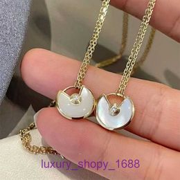 Car tires's Designer necklace designer Jewellery necklaces High version Lucky Talisman pure silver talisman rose gold womens collarbone With Original Box