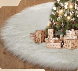 Christmas Decorations Long Plush Tree Skirt 30 Inches/36 Inches/48 Inches/60 Inches Pure White Hair