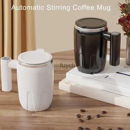 Mugs 400ml Automatic Stirring Cup Mug Portable Coffee Electric Stirring Stainless Steel Rotating household Drinking Tools YQ240109