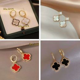 Stud Designer Earrings Four-leaf Clover Earrings For Women Senior Classic Small Fragrant Wind Earrings New Clover Earrings 18k Light Luxury Flash Unisex Earrings