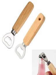 Stainless Steel Wood Handle Wine Beer Bottle Openers Soda Glass Cap Bottle Opener Kitchen Bar Tools3020041