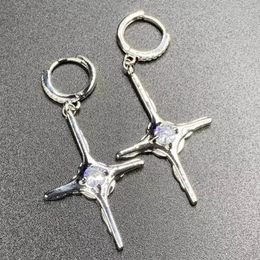 Dangle Earrings For Women Shiny-Dainty Cross-Star Charm