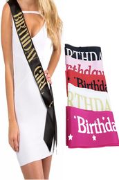 Happy Birthday Party Decoration 16th 18th 20th 21st 30th 40th Birthday Girl Sash2226987